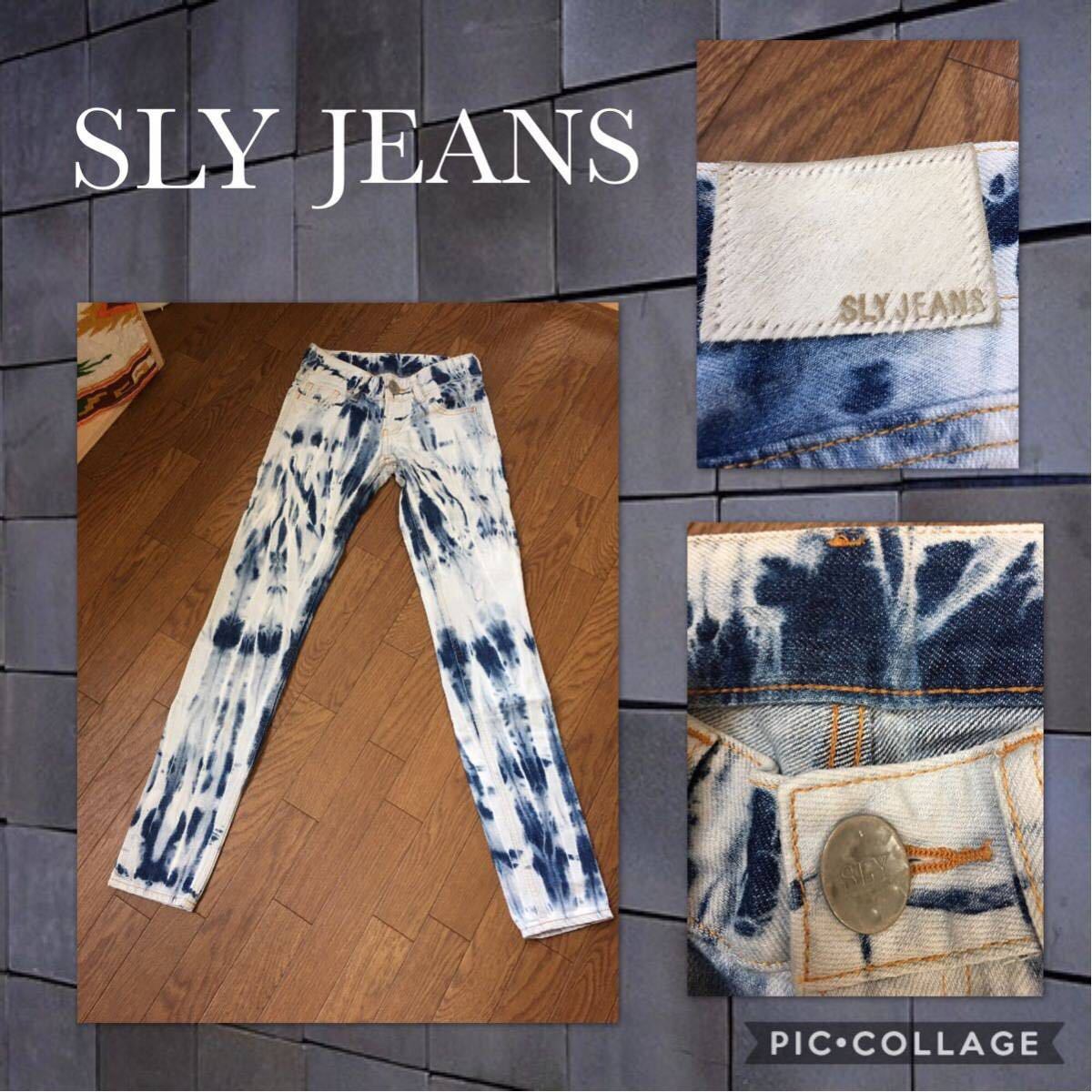 ◆SLY JEANS スライ ジーンズ ブロンドリーローライズ スリム ブリーチ 春夏 サイズ23 股下76cm 価格 12000円+税 超美品 送料無料拍卖