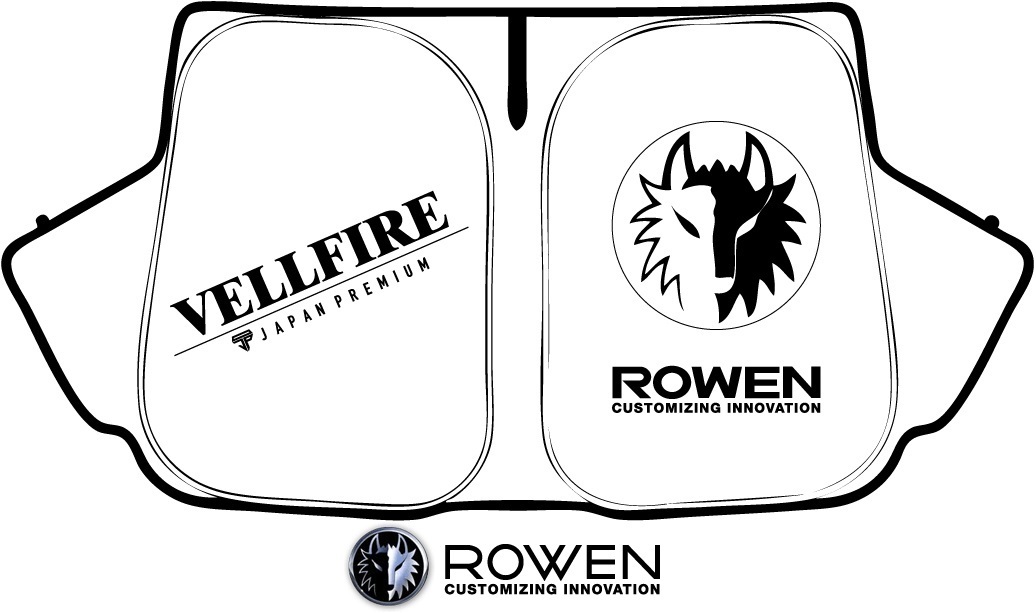 【M's】30後期 ヴェルファイア Zグレード (2018.01-) ROWEN 30VELLFIRE専用 ロゴ入り サンシェード ロェン ロウェン 1T018AP001拍卖