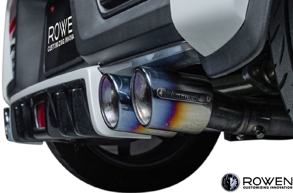 【M’s】 HA36S アルトワークス 2015.12- ROWEN 両側Ф76真円 左右4本出し ステンレスマフラー チタンカラーテール ロェン パーツ 1K001Z01拍卖