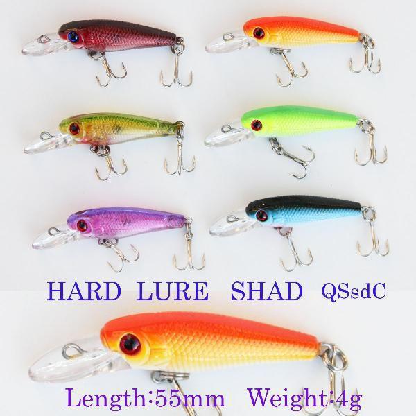 激安 訳あり品 ルアー セット 6色 6個 セット 55mm 4g ルアーフィッシング用 シャッド ハードルアー QSsdC06拍卖
