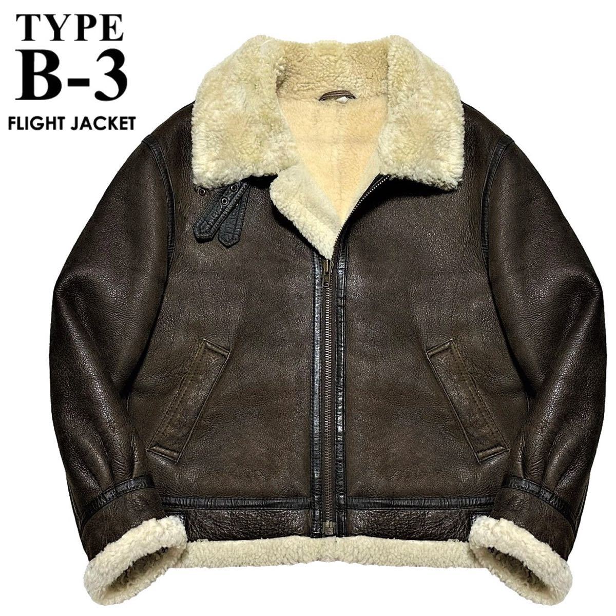 希少! 美品 定価10万 極暖! PALMUS パームス TYPE B-3 リアルムートン フライトジャケット L/XL相当 ビッグサイズ 茶 羊革 ボマー ブルゾン拍卖