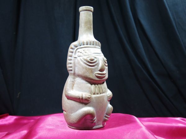 ④c インカ人物形土器 モチェ文化 モチーカ 紀元後100-700年 遺跡発掘品 ペルー プレインカ/ナスカ リマ ブカラ チムー チャンカイ拍卖