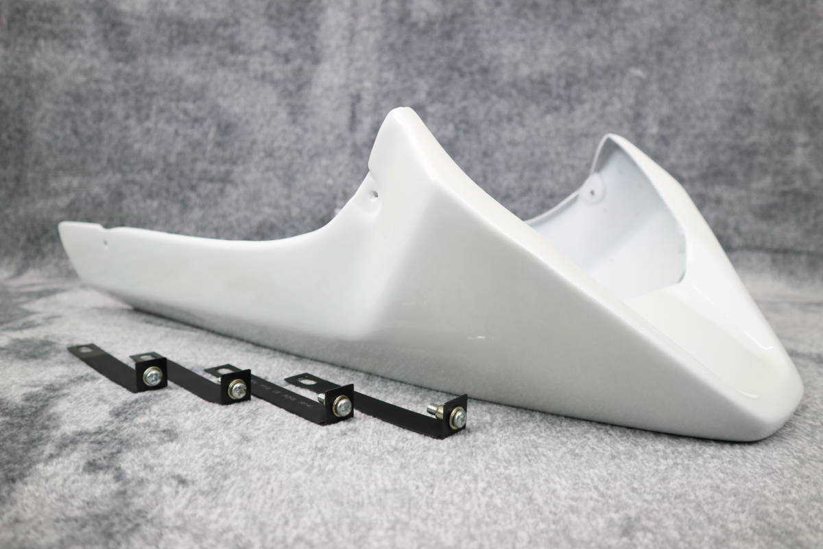 送料込 延長 アンダーカウル 白 ステーset / 汎用 塗装済み フロント 外装 ロング アンダーカバー 250 400 MT XJR XJ DS拍卖