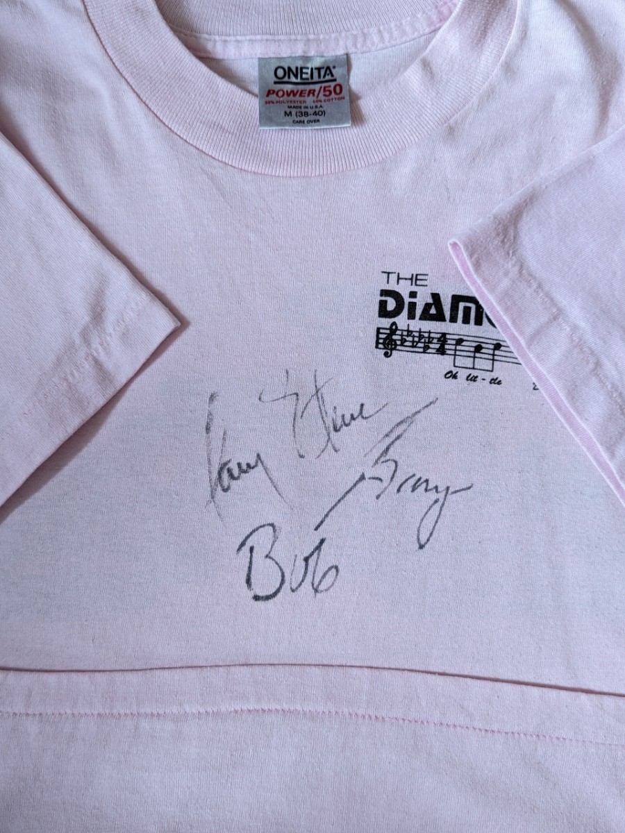 1980s ONEITA THE DIAMONDS T-Shirt Pink Vintage 80年代 オニータ Tシャツ ビンテージ バンド レア シングルステッチ USA製拍卖
