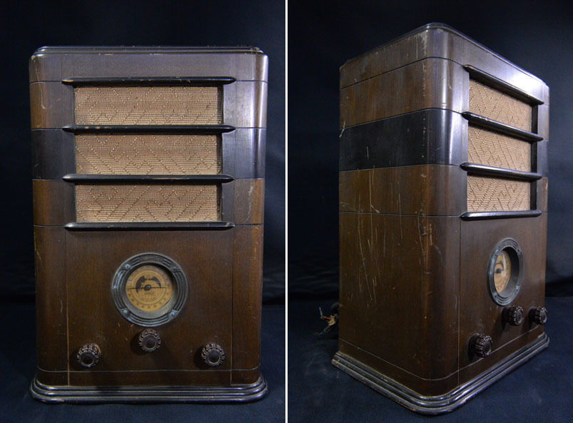 H013 古い レトロ アンティーク ヘルメス受信機 真空管ラジオ HELMES拍卖