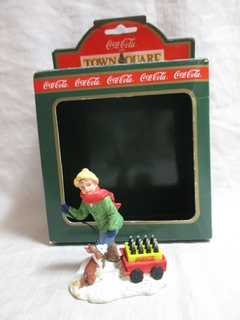 即決★Coca-Cola コカコーラ コカ・コーラ town square collection 男の子 置物 オブジェ インテリア/1994年拍卖