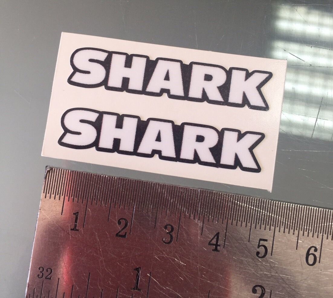 送料無料 SHARK Helmets Decal Sticker サメ シャーク ステッカー シール デカール カー バイク 2枚セット 45mm x 10mm拍卖