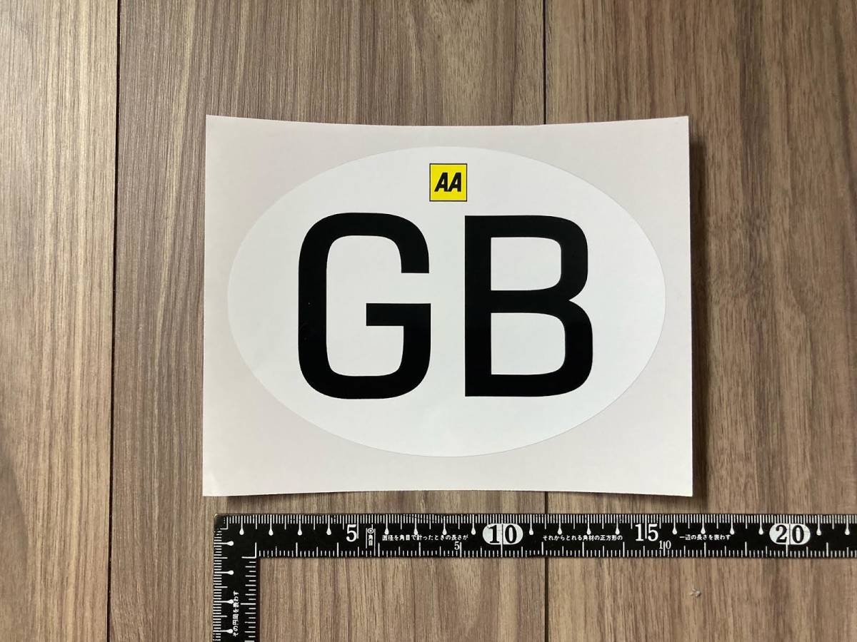送料無料 GB AA logo Italian Job Style Car Motorcycle STICKER ステッカー 150mm × 110mm拍卖