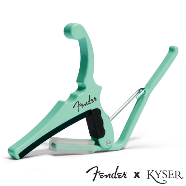 Kyser X Fenderエレキギター用 Classic Color QUICK-CHANGE ELECTRIC CAPO KGEFSGA Surf Green【カイザー カポ】拍卖