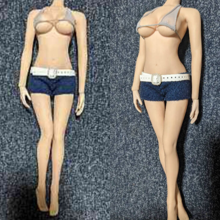 1/6ドール用 TBLeague ファイセンS07 クールガール ヌーディビキニ デニムショートパンツ ベルト拍卖