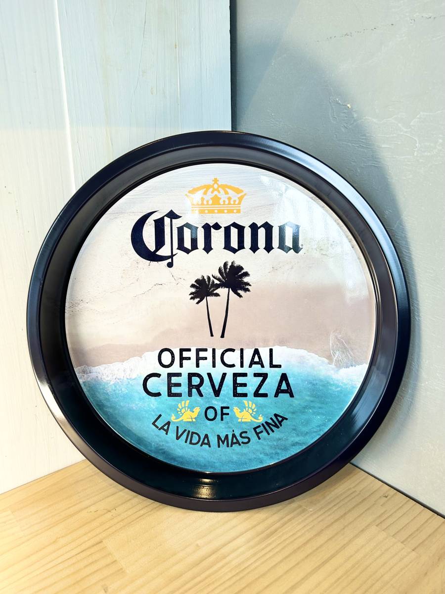 【新品】CORONA セービングトレイ ビーチ柄 ティントレイ コロナビール 拍卖