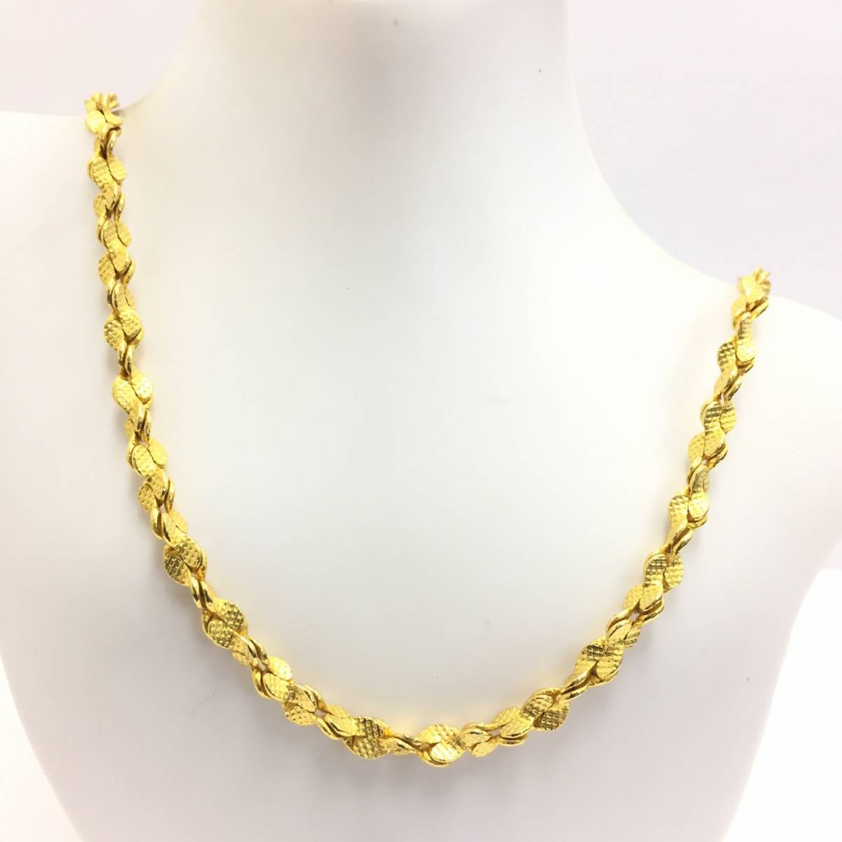 【ネックレス】約42cm 程よい太さ シンプル モダン 上品 ゴールド 金色拍卖