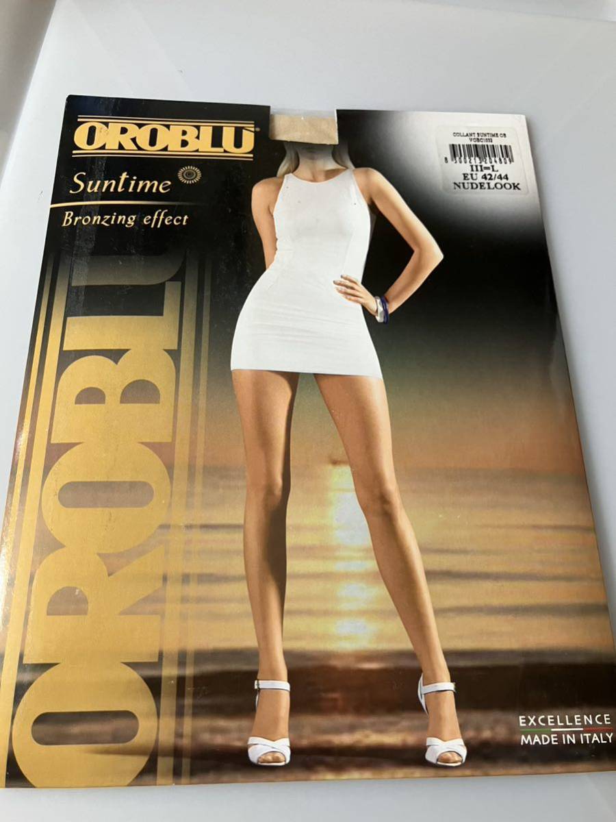 【送料無料】 OROBLU suntime bronzing effect L EU 42-44 nude look 15デニール パンティストッキング オロブル 肌色 panty stocking拍卖