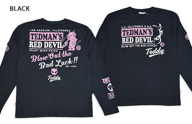 スタンダードテッドマンロングTシャツ◆TEDMAN/テッドマン ブラックXXLサイズ(サイズ46)TDLS-357 エフ商会 efu 長袖拍卖