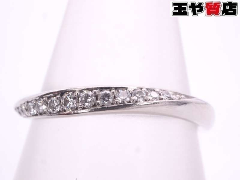 4℃ 美品 ダイヤ デザイン リング 7号 pt950 プラチナ拍卖