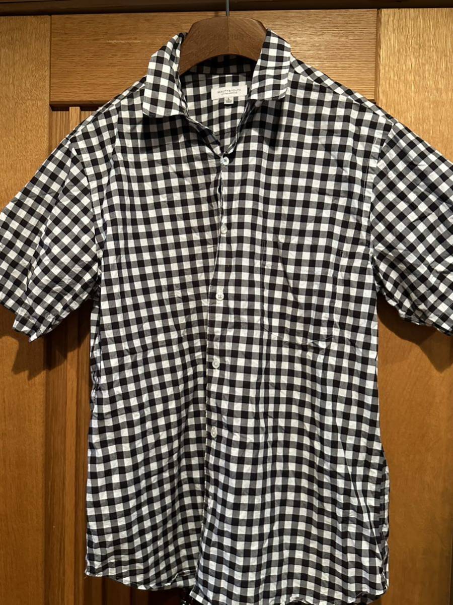 beauty&youth チェックシャツ サイズL拍卖