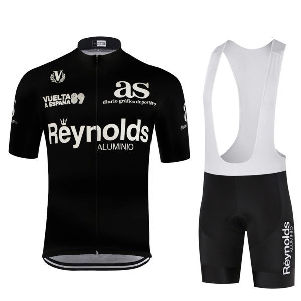 新品 レトロデザイン 上下セット No49 Lサイズ スペイン サイクルジャージ ウェア 半袖 メンズ サイクリング MTB ロードバイク 自転車拍卖