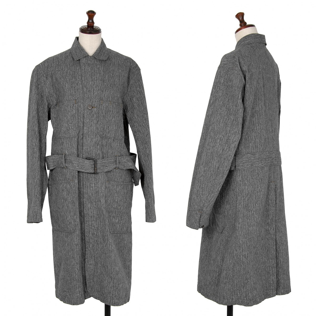 ダブルアールエルRRL ヘリンボーンデニムワークコート グレーXS拍卖