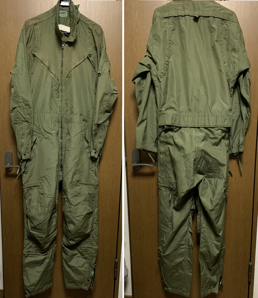 S-R 89年製 ジャンプスーツ オールイン つなぎ GRN オリーブ 米軍拍卖