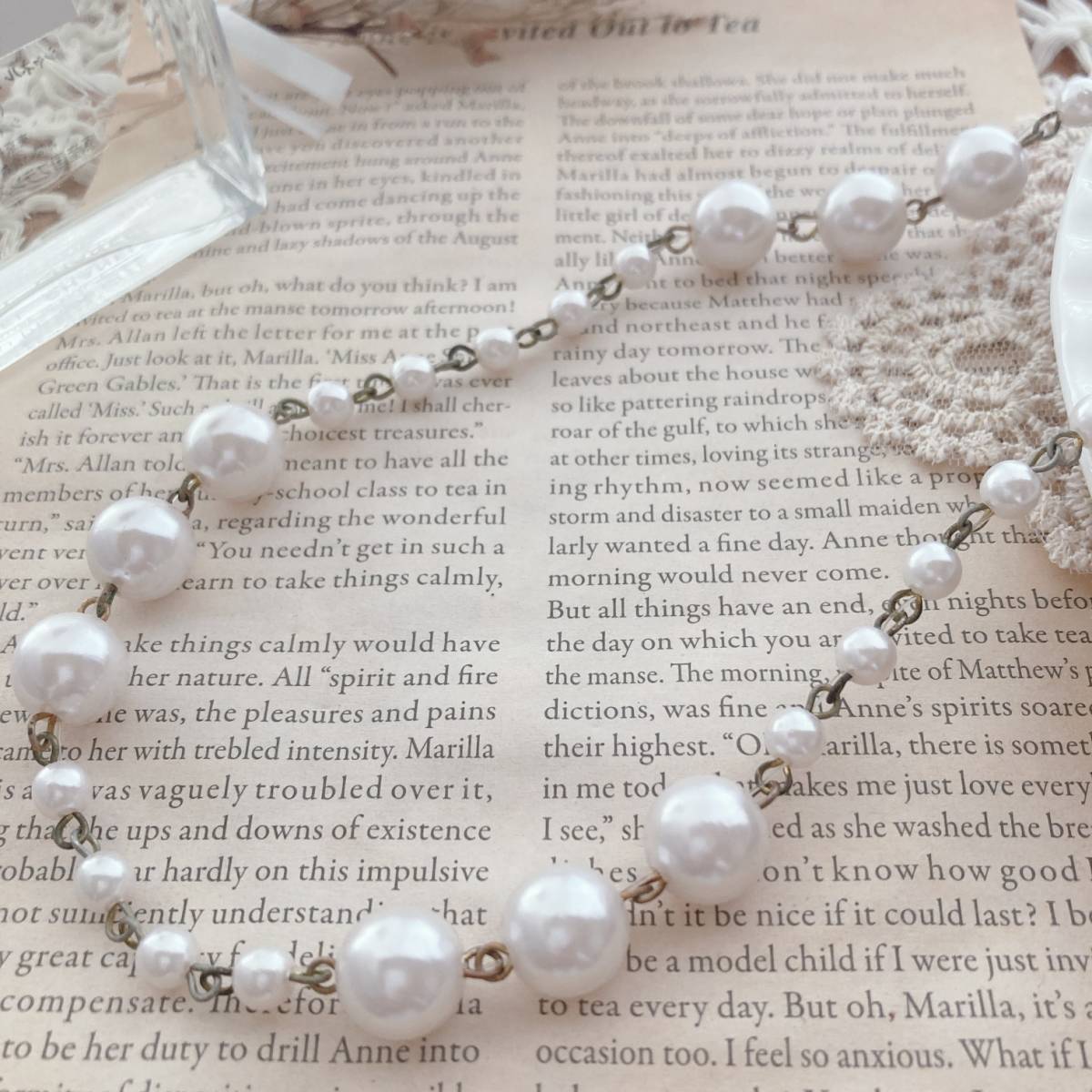 ヴィンテージネックレス パール シルバー☆Vintage jewelry accessories A352拍卖