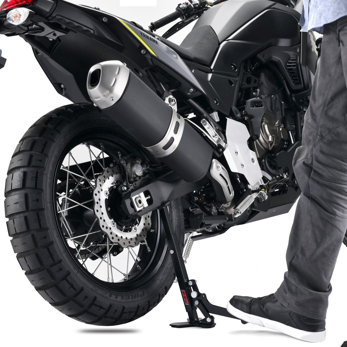 スイングアームリフトスタンド 12インチホイール以上 汎用 300kgまで 踏むだけ楽々簡単リフトアップ拍卖