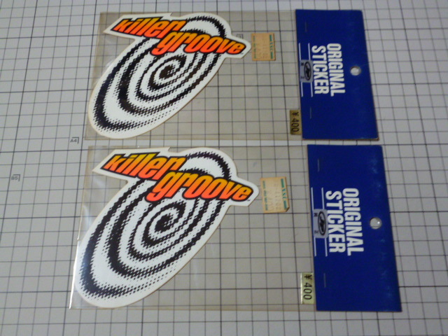 JP JET PILOT 純正 killer groove ステッカー 2枚 当時物 です(オレンジ/120×110mm) ジェット パイロット拍卖