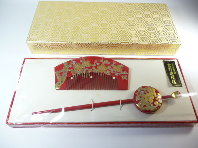 ф 漆塗り 螺鈿 蒔絵 簪 櫛 ф かんざし 漆塗り拍卖