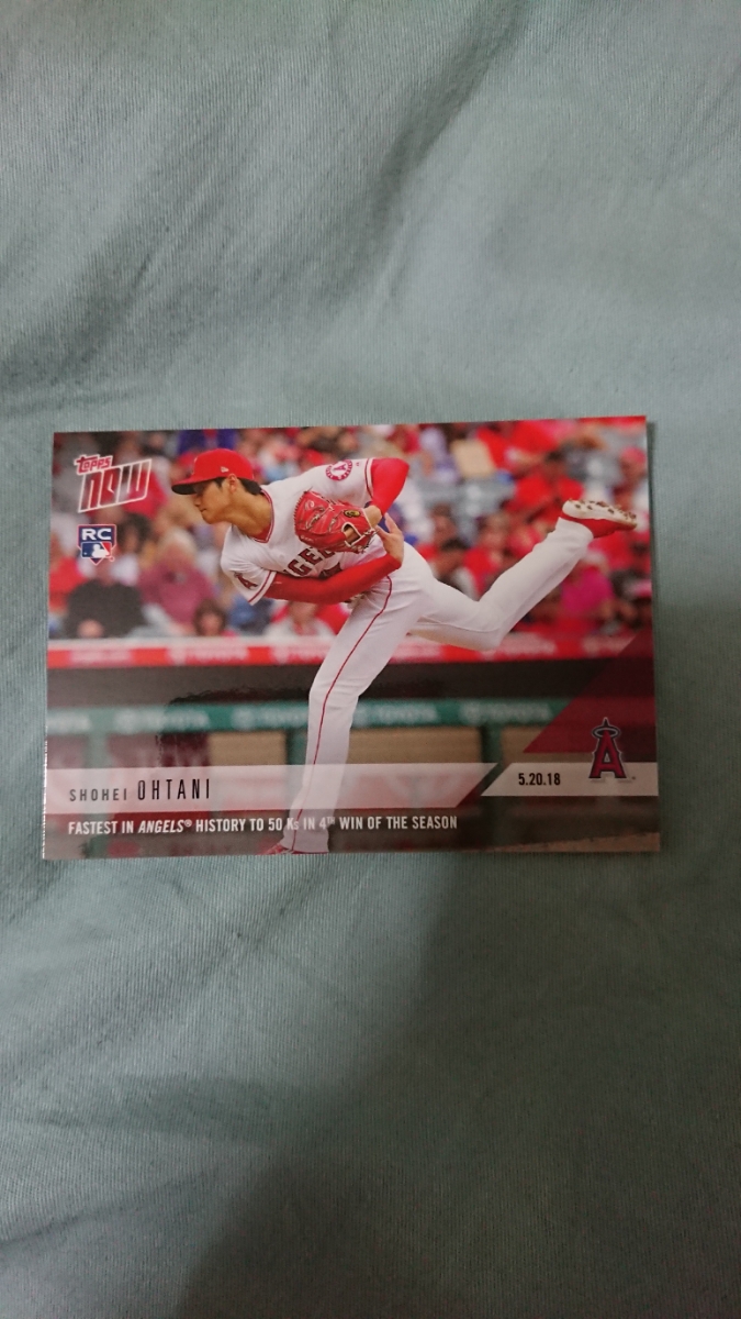2018 TOPPS NOW 大谷翔平 No234 エンジェル史上最速デビュー50奪三振 ルーキー RC エンゼルス拍卖