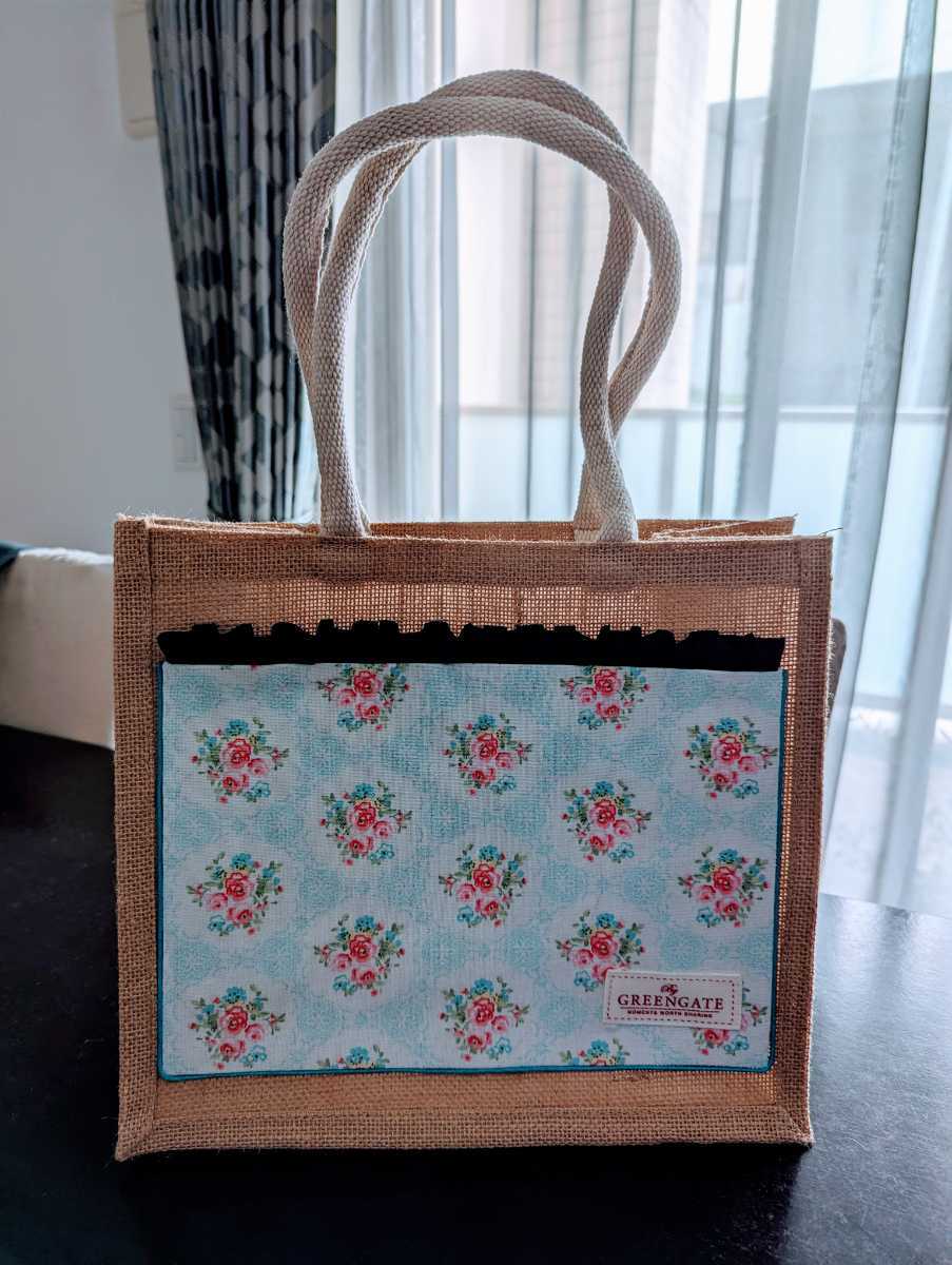 手作り★ジュートバックハンドメイド★無印良品★アレンジ★B5サイズ★Green Gate グリーンゲイト拍卖
