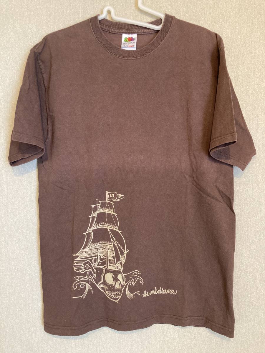 the unbelievers skull ship & balloon T-Shirt M USED Scott Bourne スコット・ボーン un Tシャツ FRUIT OF THE LOOM Jeremy Fish拍卖