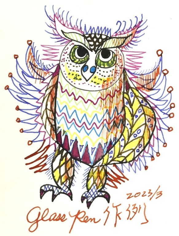 作家創作*新作アート*ガラスペン 細密インク吸収10の溝 描きごごち追及 11186-487 書く楽しみ 簡単筆洗いで多色描きに超便利 拍卖