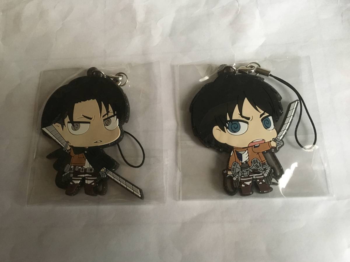 進撃の巨人 ラバーストラップ リヴァイ エレン拍卖