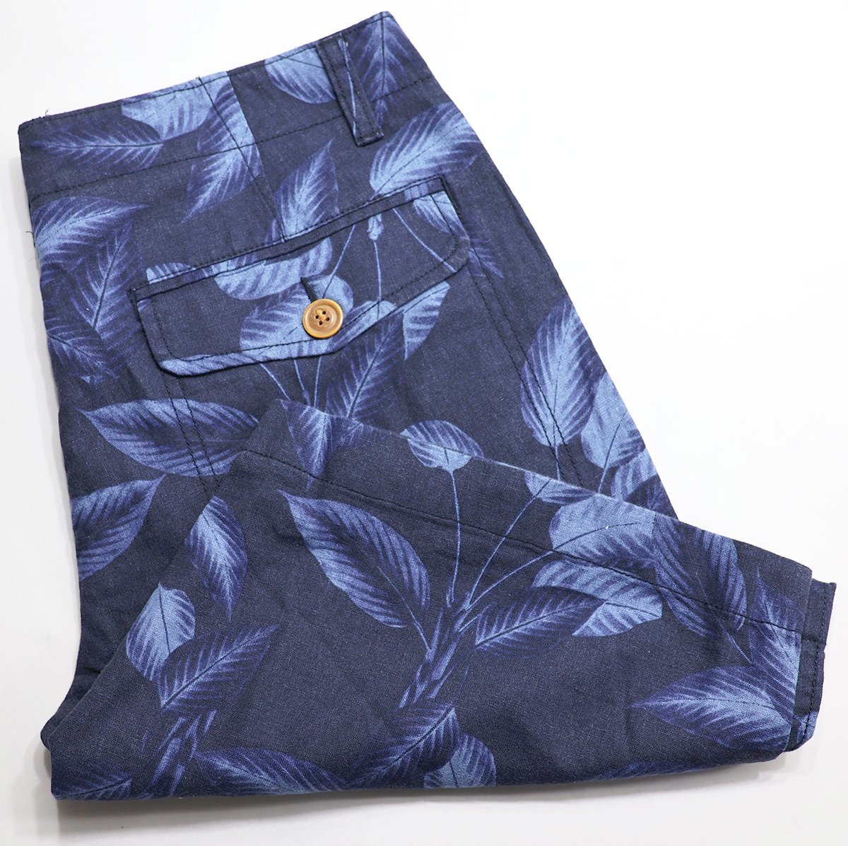 J.CREW (ジェイクルー) Linen Cotton Tropical Leaves Shorts / リネンコットン トロピカルリーフショーツ #C3320 ネイビー 未使用品 w31拍卖