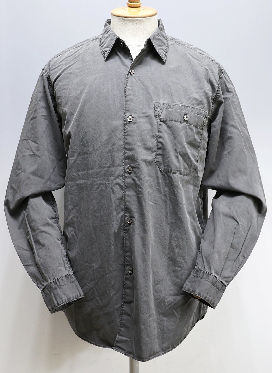 hobo (ホーボー) Cotton Broad Charcoal Dyed L/S Shirt / コットンブロードシャツ HB-S3302 未使用品 チャコール size M拍卖