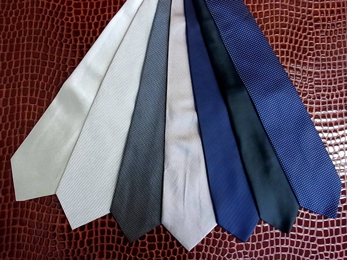超SALE!2169■夏も最適!7本全て超美品【本格ジャガードポリ】ネクタイのセット♪980円スタート!即決あり拍卖
