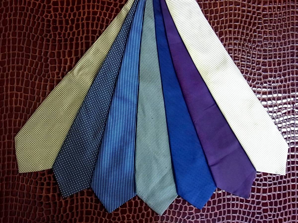 超SALE!2179■夏も最適!7本全て超美品【本格ジャガードポリ】ネクタイのセット♪980円スタート!即決あり拍卖