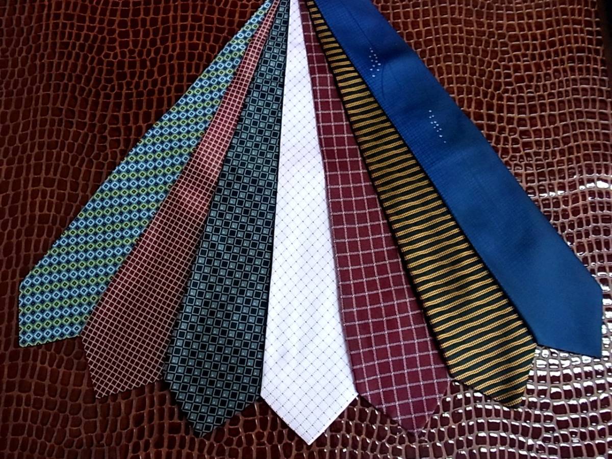 超SALE!2185■夏も最適!7本全て超美品【本格ジャガードポリ】ネクタイのセット♪980円スタート!即決あり拍卖