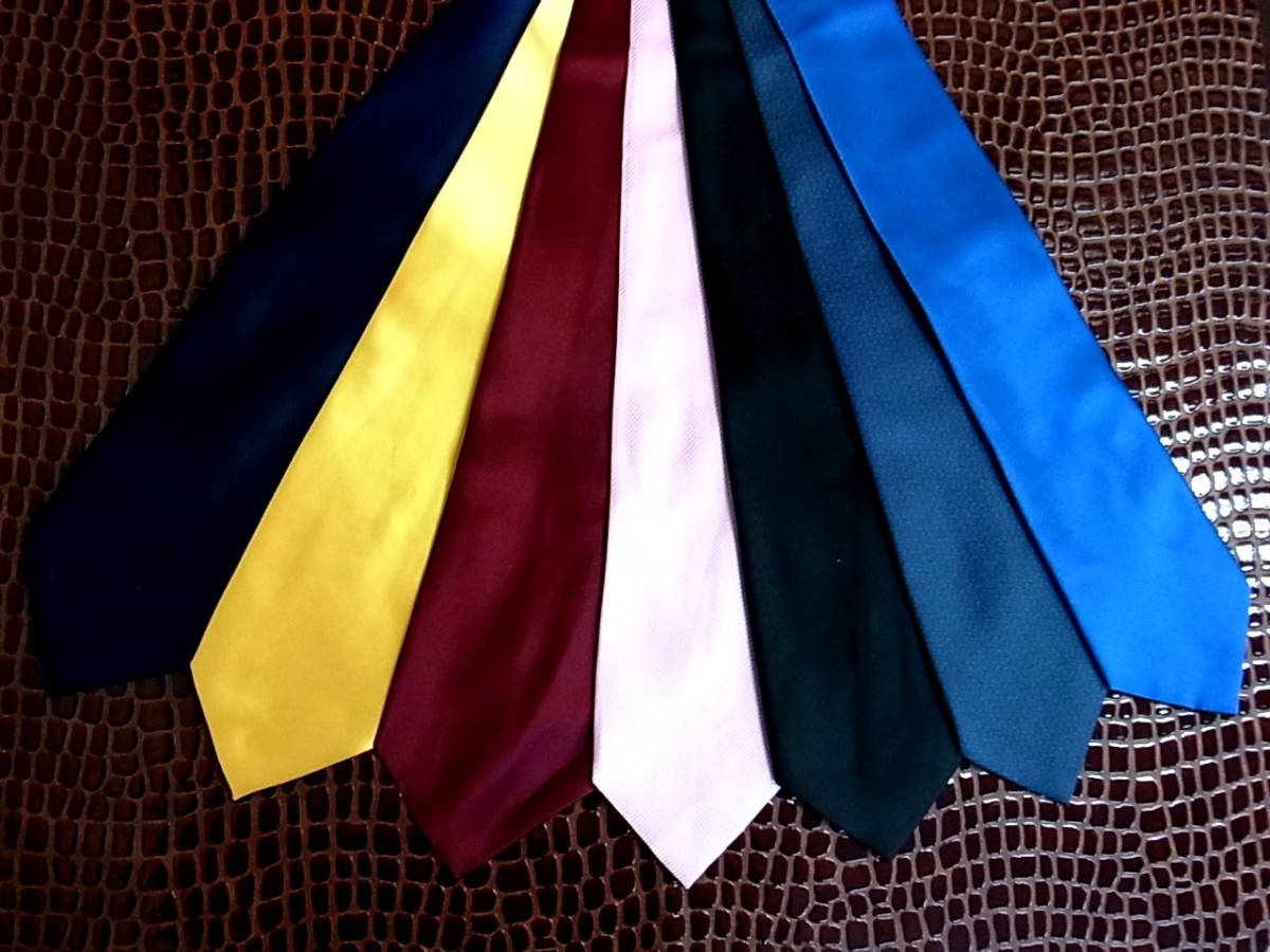 超SALE!2206■夏も最適!7本全て超美品【本格ジャガードポリ】ネクタイのセット♪980円スタート!即決あり拍卖