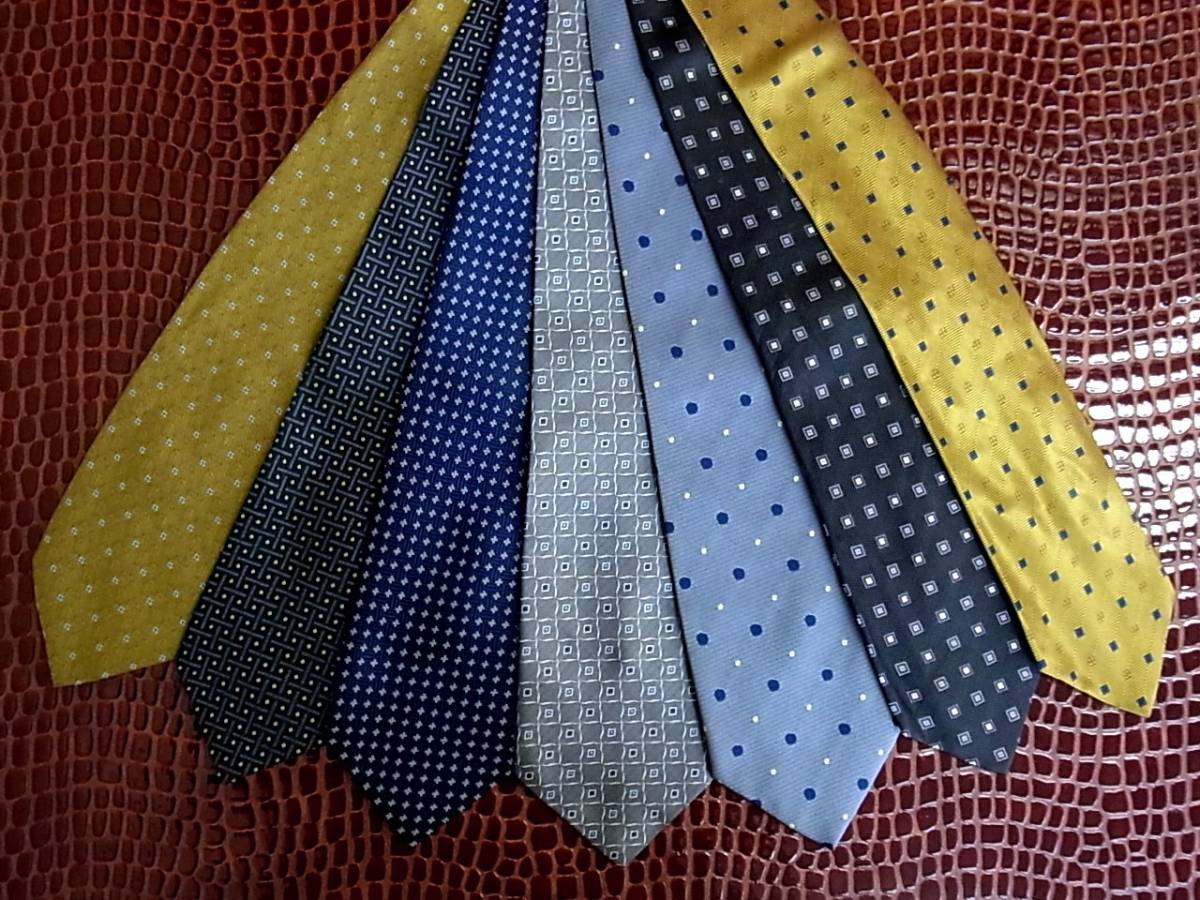超SALE!2212■夏も最適!7本全て超美品【本格ジャガードポリ】ネクタイのセット♪980円スタート!即決あり拍卖
