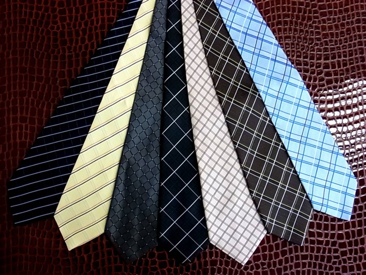 超SALE!2233■夏も最適!7本全て超美品【本格ジャガードポリ】ネクタイのセット♪980円スタート!即決あり拍卖