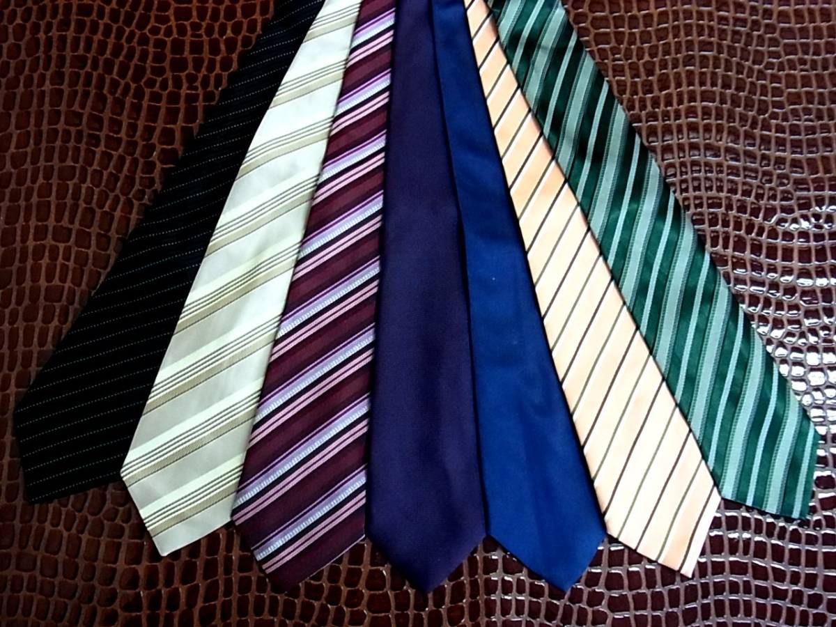 超SALE!2250■夏も最適!7本全て超美品【本格ジャガードポリ】ネクタイのセット♪980円スタート!即決あり拍卖