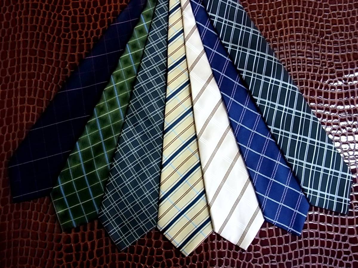 超SALE!2253■夏も最適!7本全て超美品【本格ジャガードポリ】ネクタイのセット♪980円スタート!即決あり拍卖