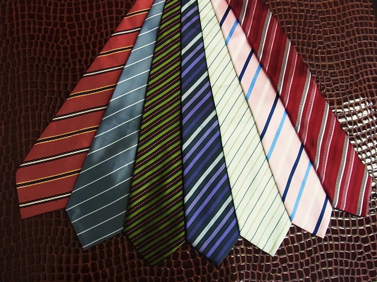 超SALE!2262■夏も最適!7本全て超美品【本格ジャガードポリ】ネクタイのセット♪980円スタート!即決あり拍卖