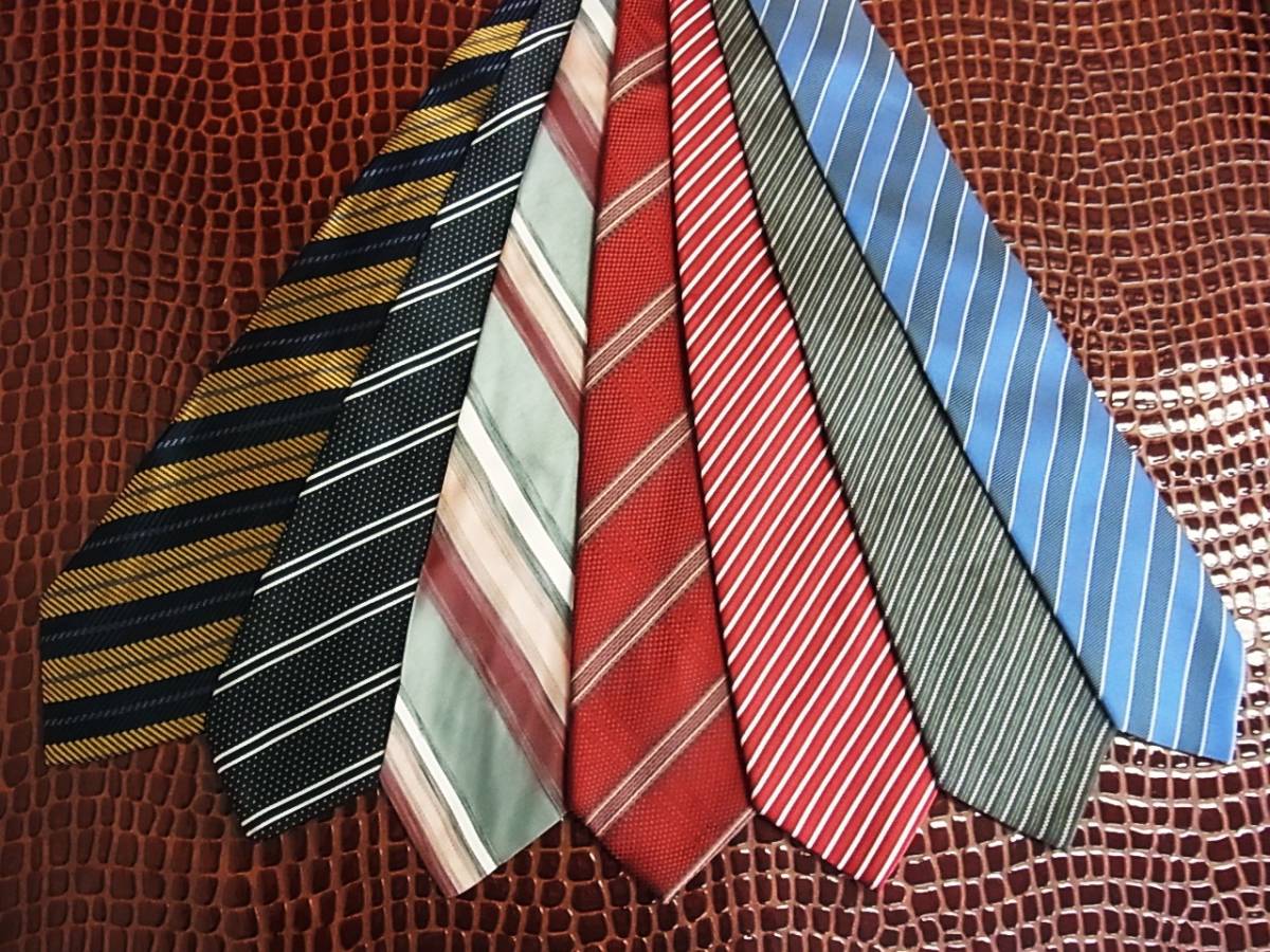 超SALE!2259■夏も最適!7本全て超美品【本格ジャガードポリ】ネクタイのセット♪980円スタート!即決あり拍卖