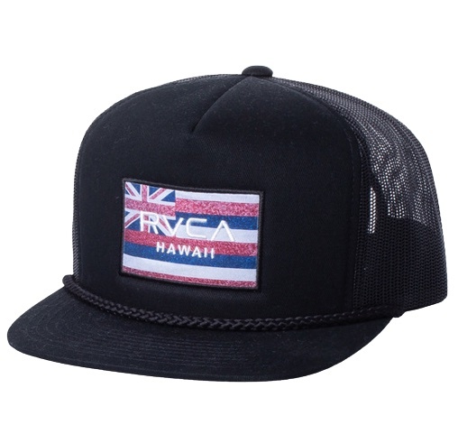 RVCA Deffer Flag Trucker Hat Cap Black キャップ 拍卖