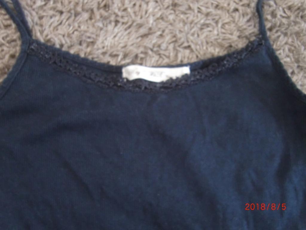 ハグオーワー★ラメレース リブ キャミソール ブラック拍卖