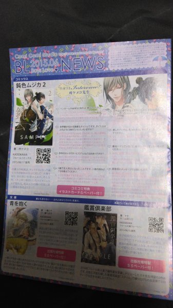 フリーP「コミコミBL NEWS2015/6」所ケメコ/冬乃郁也/日塔ていインタビュー 扇ゆずはサイン会レポート拍卖