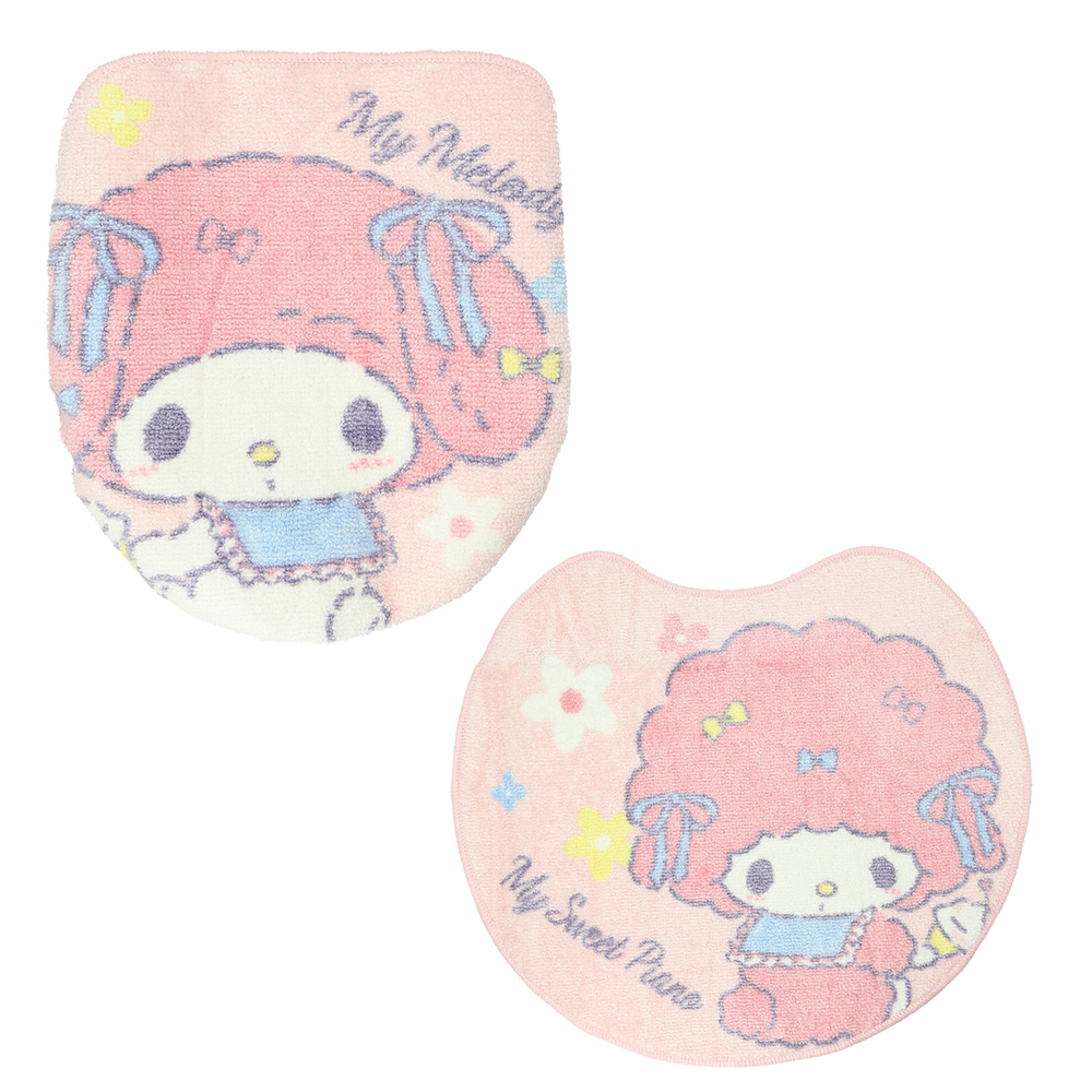 ☆ マイメロ&マイスウィートピアノ ☆ キャラクター トイレ 2点セット トイレマット セット おしゃれ トイレ フタカバー 2点セット拍卖