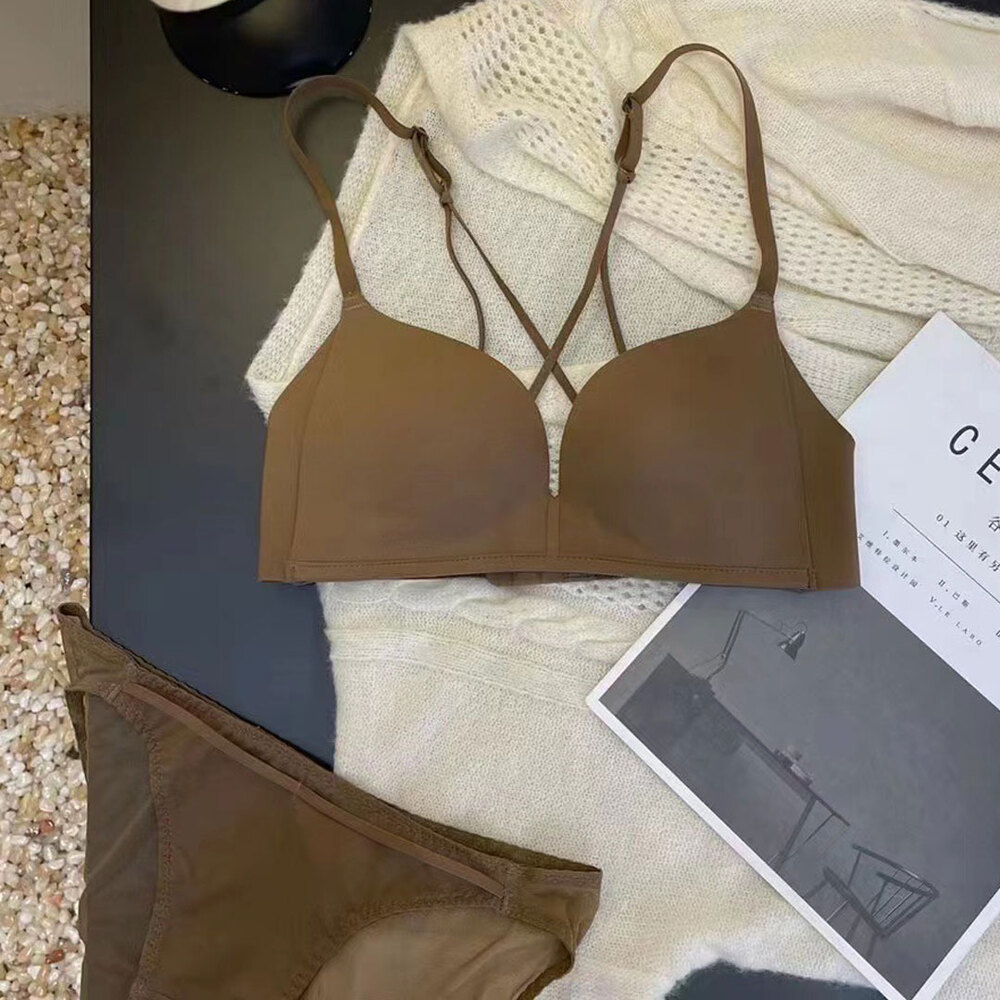 ☆ ブラウン ☆ 32/70AB ☆ 5wayブラ ノンワイヤー mm5wbr0517b ブラ ノンワイヤーシームレス拍卖