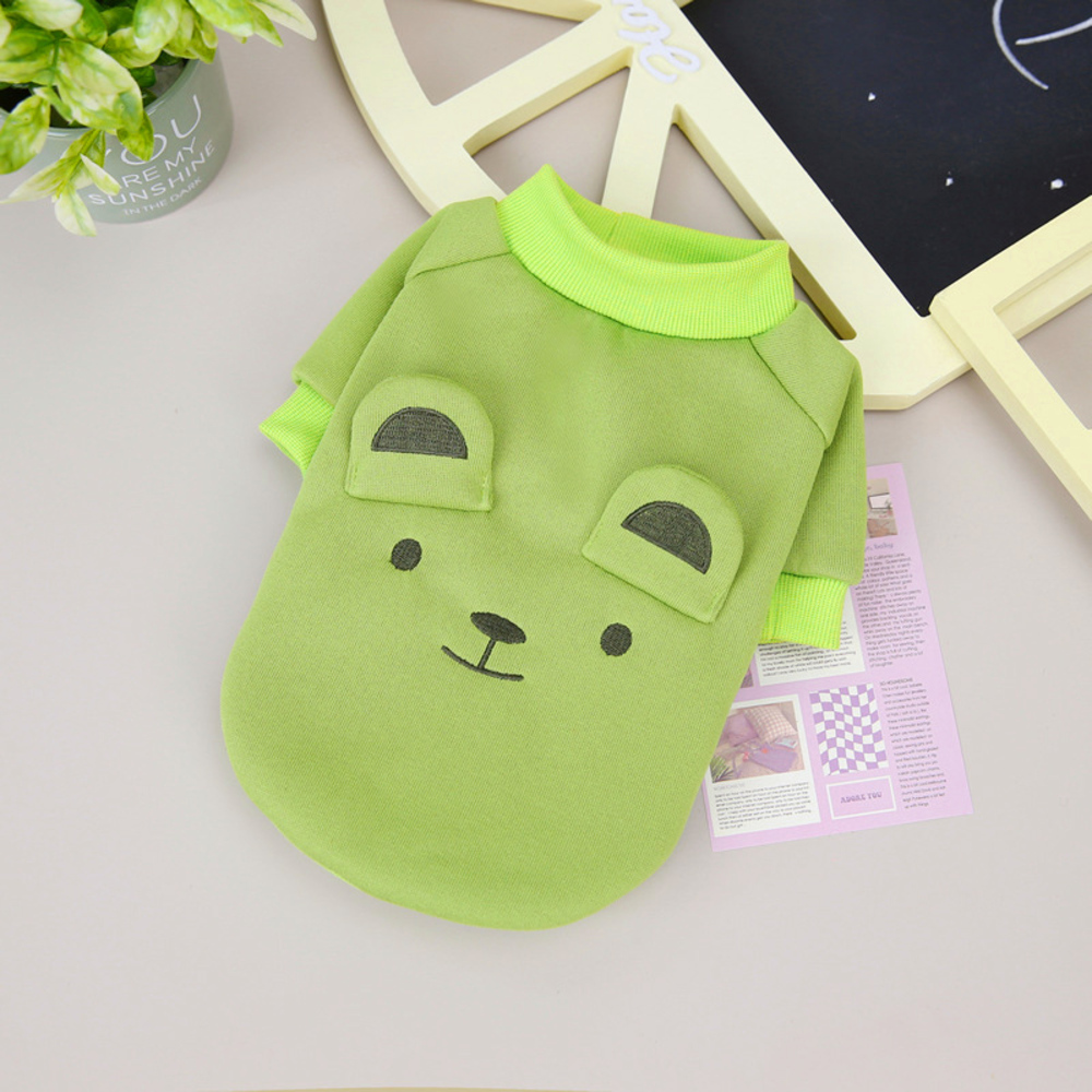 ☆ グリーン ☆ S ☆ ペットウェア ペット服 可愛い petwearddg22 ペットウェア ペット服 セーター 秋 冬 犬服 猫服 二本足 刺繍 ペット拍卖